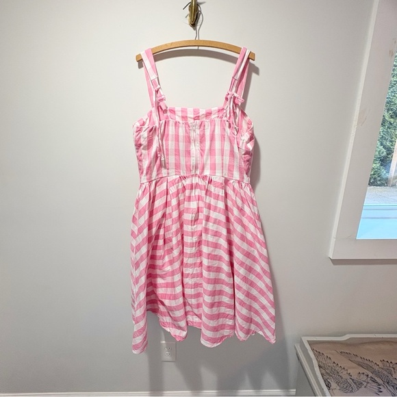 Vixen By Micheline Pitt Dream House Swing Dress Pink Gingham Size 3X Pockets - Picture 4 of 16